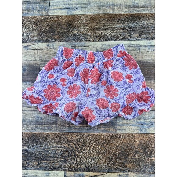 Janie & Jack Toddler Girls Shorts Floral Ruffle Hem Pull On Cotton 2T - Picture 4 of 6